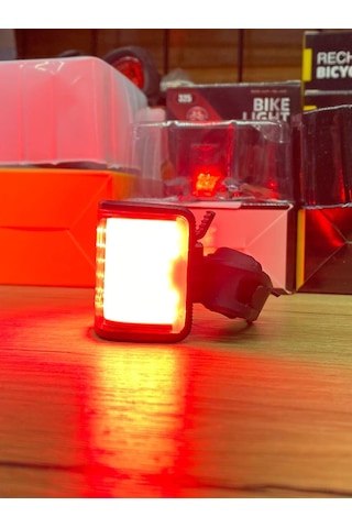 Forte Gt 6042 Bisiklet 4 X Aaa Pil Ön Far Usb Şarjlı Metal Gövde Kırmızı