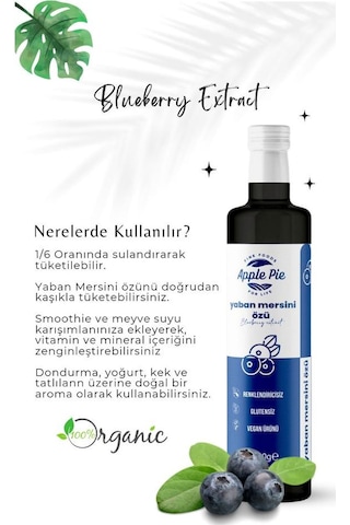 Applepiefoods Yaban Mersini Özü + Karadut Özü + Kızılcık Özü