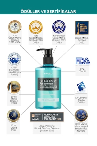 Kadınlara Özel İntim Temizleme Jeli Kundal Feminine Cleanser 300ml Bergamot 98112339