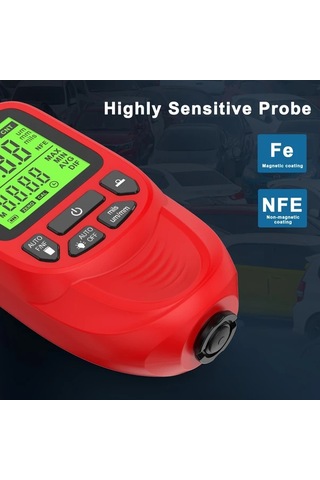 Honeybeeshop Hw400s Siyah Yüksek Hassasiyetli Kaplama Kalınlık Ölçer 0 2000μm Dayanıklı Abs Dijital Ekran Otomotiv Metal Kaplama Malzeme İncelemesi