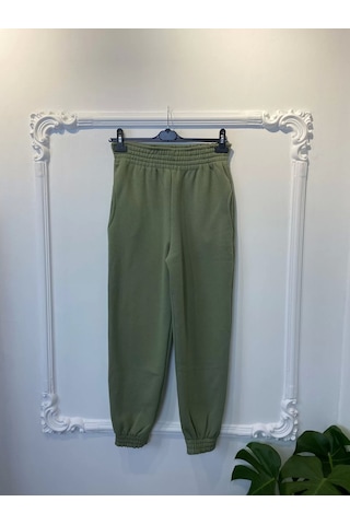 Trend Yüksek Bel Joger Eşofman Altı Yeşil