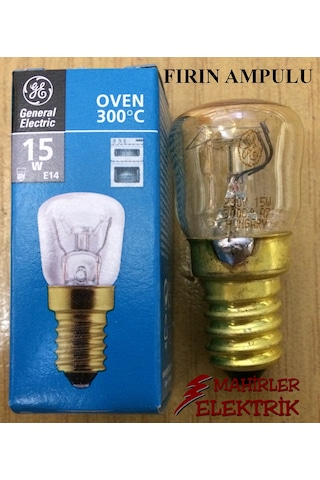 General Fırın Ampulu Lambası 15 Watt E-14 Ince Duy 300 Derece 15W General Fırın Ampulu Lambası 15 Watt E-14 Ince Duy 300 Derece 15W