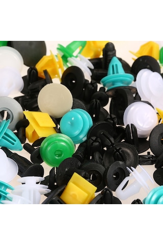 Jeemson 100 Adet Universal Otomobil Nylon Sabitleyici Klipsleri - Kapı Döşeme, Tampon, Panjur İçin Dayanıklı Ve Kolay Kullanım