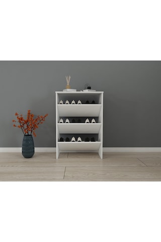 Lamus Ayakkabı Dolabı-beyaz Renk Beyaz