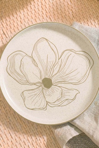 Taupe Bloom Nordic 6'lı Pasta & Sunum Tabağı 22 Cm Çok Renkli