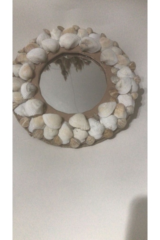 Deniz Kabuğu Ayna Ahşap