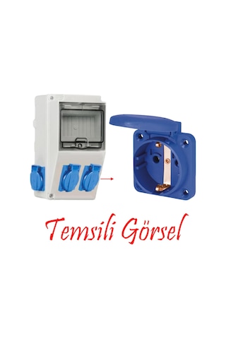 Pano Prizi Monofaze Topraklı Priz Kare Fiş Kablosuz Klemensli 220 V Trafo Kombinasyon Panosu Tekli