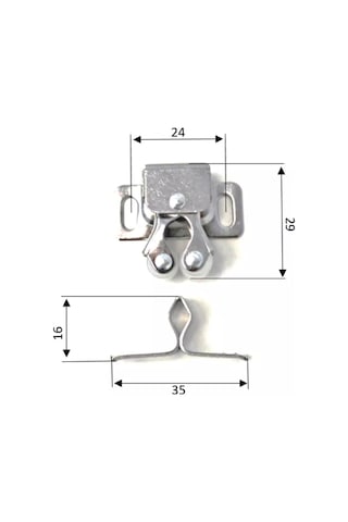 Mf Furniture Hardware 3'lü Set Mobilya Mandal Kilit Tentekli 3 Parçalı Set.