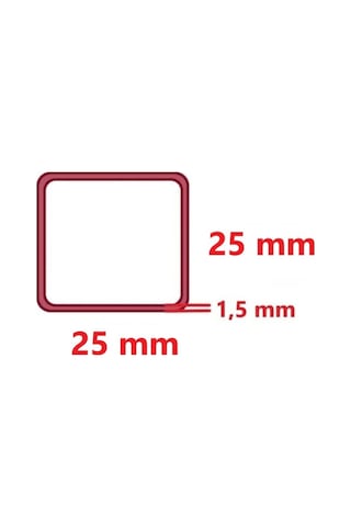 Boyalı 25 X 25 X 1,5 Mm Kutu Profil 25X25X1,5 Demir (1 Mt Fiyatı)