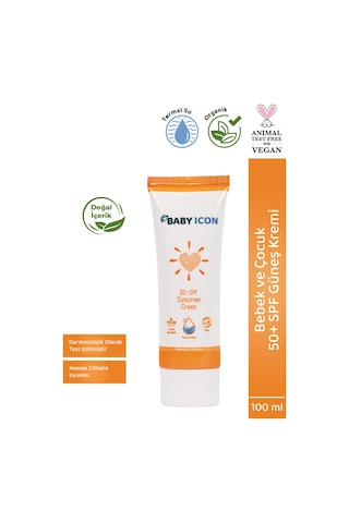 Baby İcon Organik Güneş Koruyucu Kremi Spf50 150ml