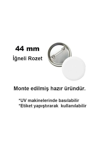 Uv Baskı İçin 44 Mm İğneli Buton Rozet 50 Adet Diğer