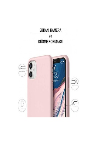 Apple Uyumlu iPhone 7 Plus Silikon Kılıf Altı Kapalı İçi Kadife Lansman Arka Kapak