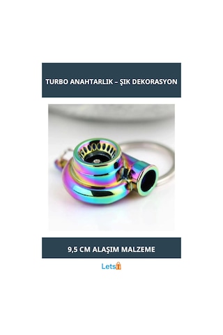 Havalı Oto Turbo Anahtarlık 9.5cm 3cm 3cm Araba Dekorasyon Çok Renkli