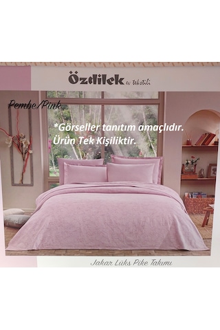 Özdilek Rf -pembe- Jakar Lux Z Tek Kişilik Pike Takımı