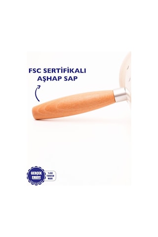 Black Cupid Emaye Ahşap Saplı Cezve 500ml-6 Kişilik