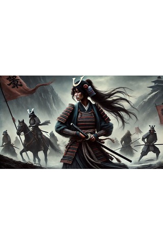 Ti-play Yalnız Kadın Shogun 60x90cm Modern Samuray Pvc Çerçevesiz Tablo