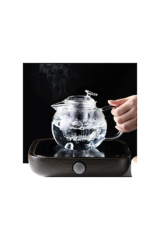 Yüksek Borosilikat Cam Demlik Şeffaf Su Isıtıcısı Filtre İnfuser Demlik Kaynar Su Suyu İçin Isıya Dayanıklı Ev Çaydanlıklar Altın - Beyaz