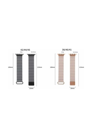 Apple Uyumlu Watch Ultra 49mm Krd-78 Pu Deri Kordon Strap Kayış - Siyah