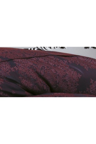 Tiara Bambu Jakar Kumaş Bordo Çift Kiş. Nevresim Takımı 6 Parça - 1194 Renkli