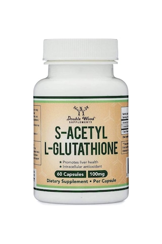 Double Wood S-acetyl L-glutathione 100mg 60 Capsul. Abd Menş...