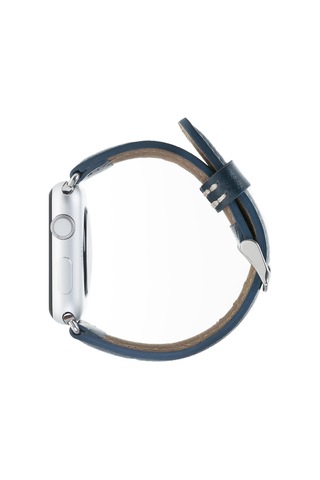 Bloomband Celeste Blue Deri Apple Watch Uyumlu Kordon-44/45/46/49mm