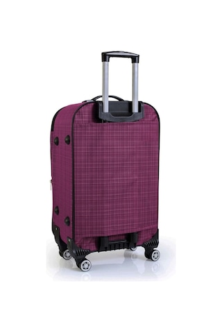 Gedox Orta Boy 4 Teker Kumaş Valiz Mor 1081 Çok Renkli