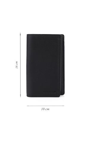 Gönderir Gönderi R Unisex Siyah Floter Hakiki Deri Dikey Cüzdan Ddux76006857