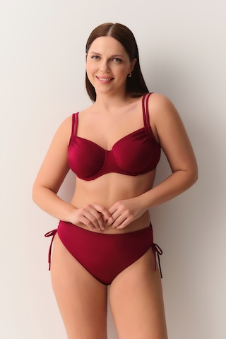 Suwen Balenli Körüklü Bikini Üst Sbn26940c020 Bordo 40