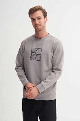 Cazador 53290 Erkek Bisiklet Yaka Sweatshirt Gri