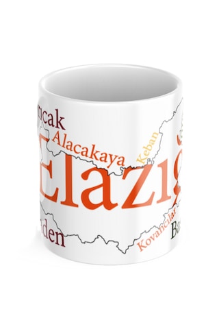Elazığ İlçeler Baskılı Kupa Bardak