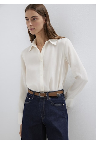 Mavi - Tencel Liyosel Karışımlı Ekru Gömlek 1211374-70057 Ekru