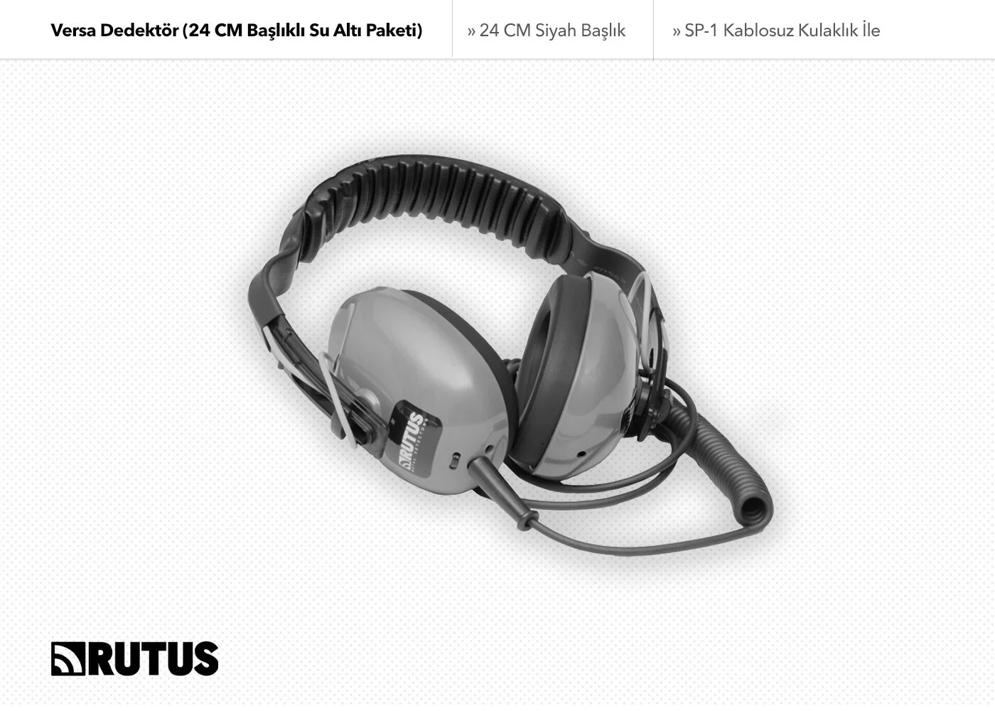 Rutus Versa Dedektör 24cm Başlıklı Su Altı Paketi İle Metal Dedektörü