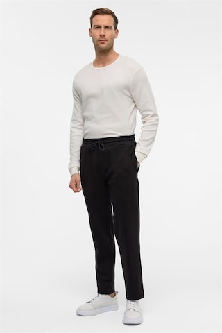 Süvari Siyah Regular Düz Jogger Pantolon Siyah