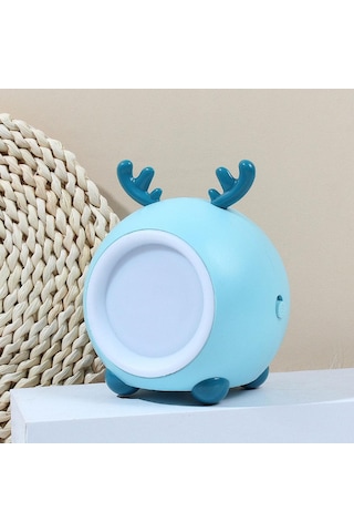 Suntek Geyik Gece Lambası Kawaii Hayvan Lamba Kısılabilir Mavi