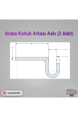 Araç Koltuk Arkası Askı 2 Adet Evrensel Uyumlu