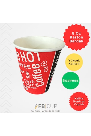 Fb Cup 8 Oz Karton Bardak 1.000 Adet Sızdırmaz