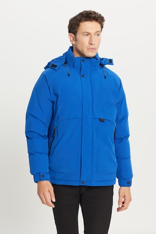 AC&Co / Altınyıldız Classics Erkek Saks Standart Fit Normal Kesim Kapüşonlu Dik Yaka Yan Cepli Casual Mont Saks