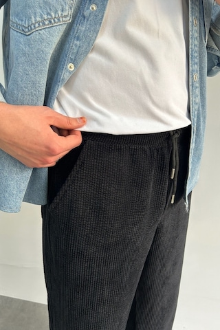 Erkek Beli Lastikli Baggy Kalıp Kadife Pantolon 001
