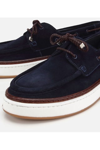 Hotiç Erkek Süet Deri Lacivert Bağcık Detaylı Günlük Loafer 02ayh319380a680 02ayh319380a680