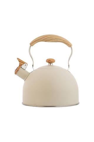 Valkyrie 2.5l Paslanmaz Çelik Düdüklü Su Isıtıcısı Demlik Islıklı Kettle Krem