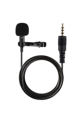 3.5mm Jak 1.5 Metre Double Mikrofon - Siyah