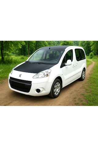 Peugeot Partner 2008-2018 Arası Tam Kaput Maskesi Siyah Deri Sportif Ve Koruyucu 1 Adet