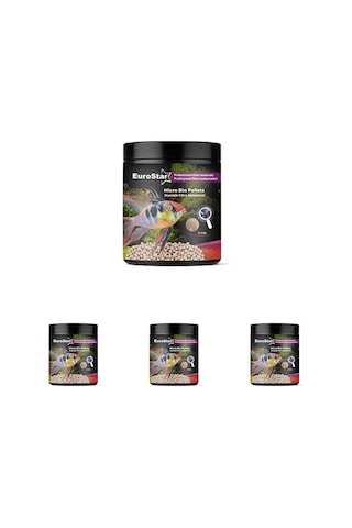 Eurostar Micro Bio Pelets Akvaryum İçin Biyolojik Filtre Temizleme Malzemesi, 1 L 4 Paketi