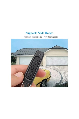 Padalink 10 Adet 433mhz Dört Tuşlu Kablosuz Kumanda, Garaj Kapısı Açıcı Klonlama Anahtarı, Siyah Kasa Siyah Tuşlar, Mini Boyutlu Anahtarlık Seti