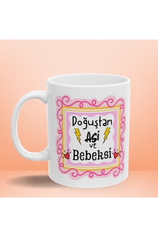 Doğuştan Asi Ve Bebeksi Tasarım Motto Kupa - Motivasyon Kupası Çok Renkli