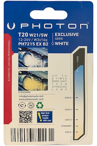 Photon T20 W21-5W Beyaz T20 Çift Devre Led Blister