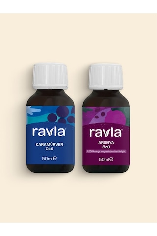 2'li Ürün - Ravla Aronya Özü 50ml / Karamürver Özü 50ml