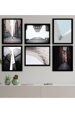 Bk Gift 6 Parça Çerçeve Görünümlü Ahşap Tablo Seti (45X60Cm)-2