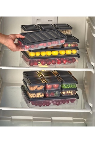 7'li Set Dondurucu Kabı, Bakliyat, Yemek Kabı