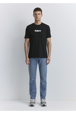 Mavi - Hav Baskılı Siyah Tişört 0612759-900 Siyah